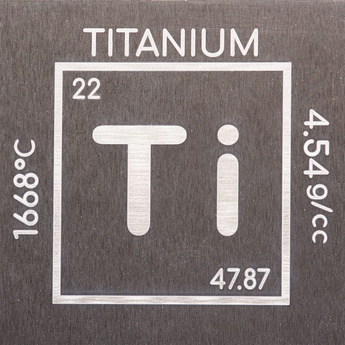 Titanium Bar - 1lb Laser Engraved .999 Pure Bar Chemistry Element Design Unique Rare Metal Gift for Teachers Students Paperweight