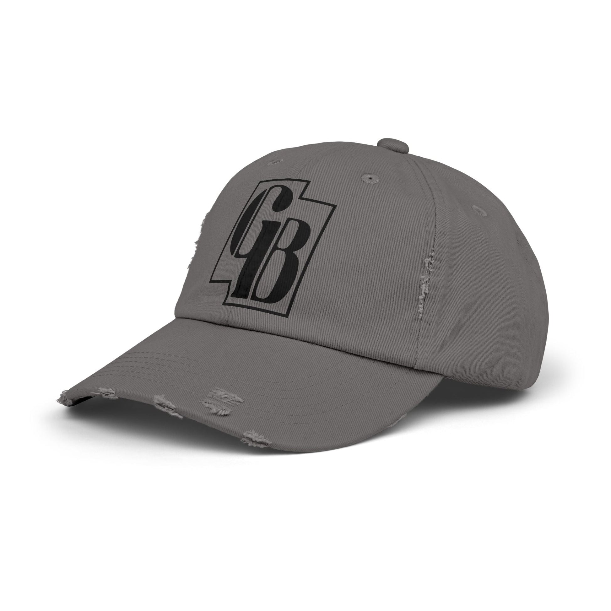 Unisex Distressed Cap with Bold Goldback Logo Graphic, Casual Hat for Everyday Wear, Gift for Sports Lovers, Trendy Accessories for Relaxed Vibes Printify