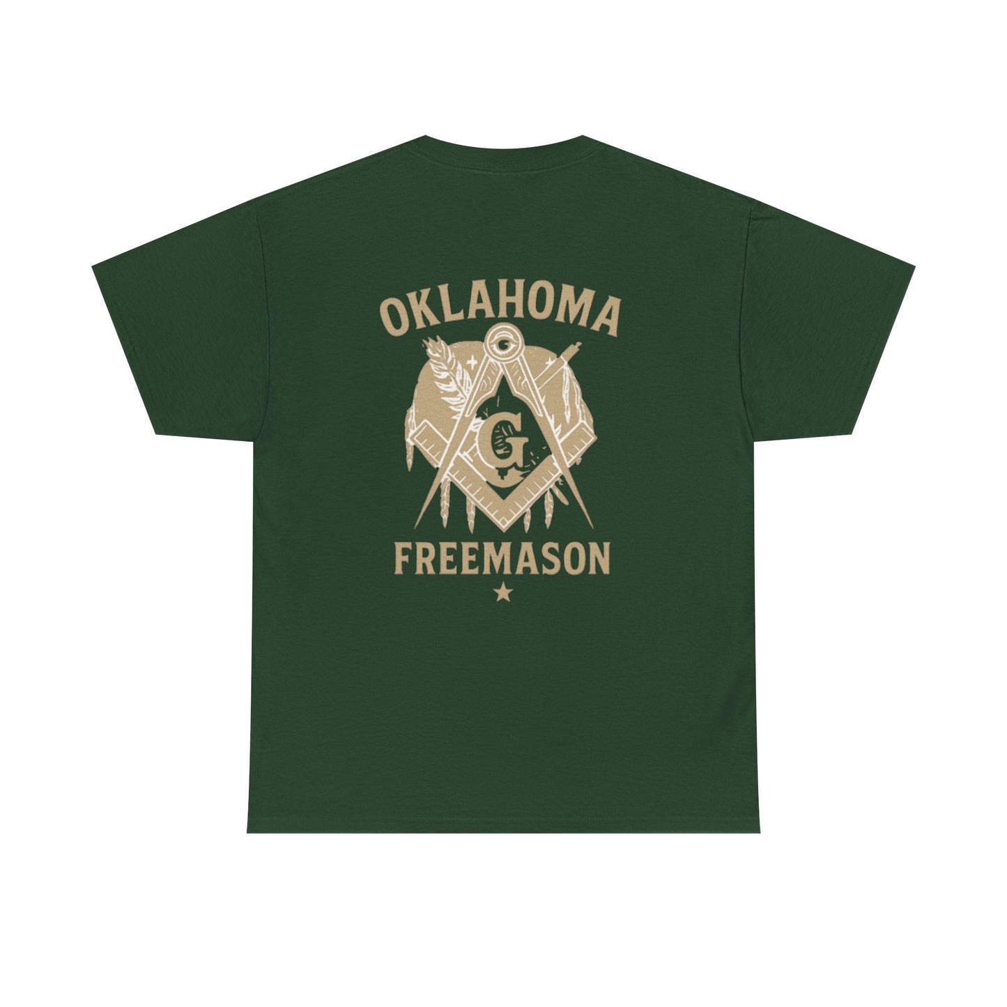 Oklahoma Freemason Unisex Heavy Cotton Tee - Unique Brotherhood Gift, Casual Wear, Lodge Events, Masonic Apparel, Comfortable Tee