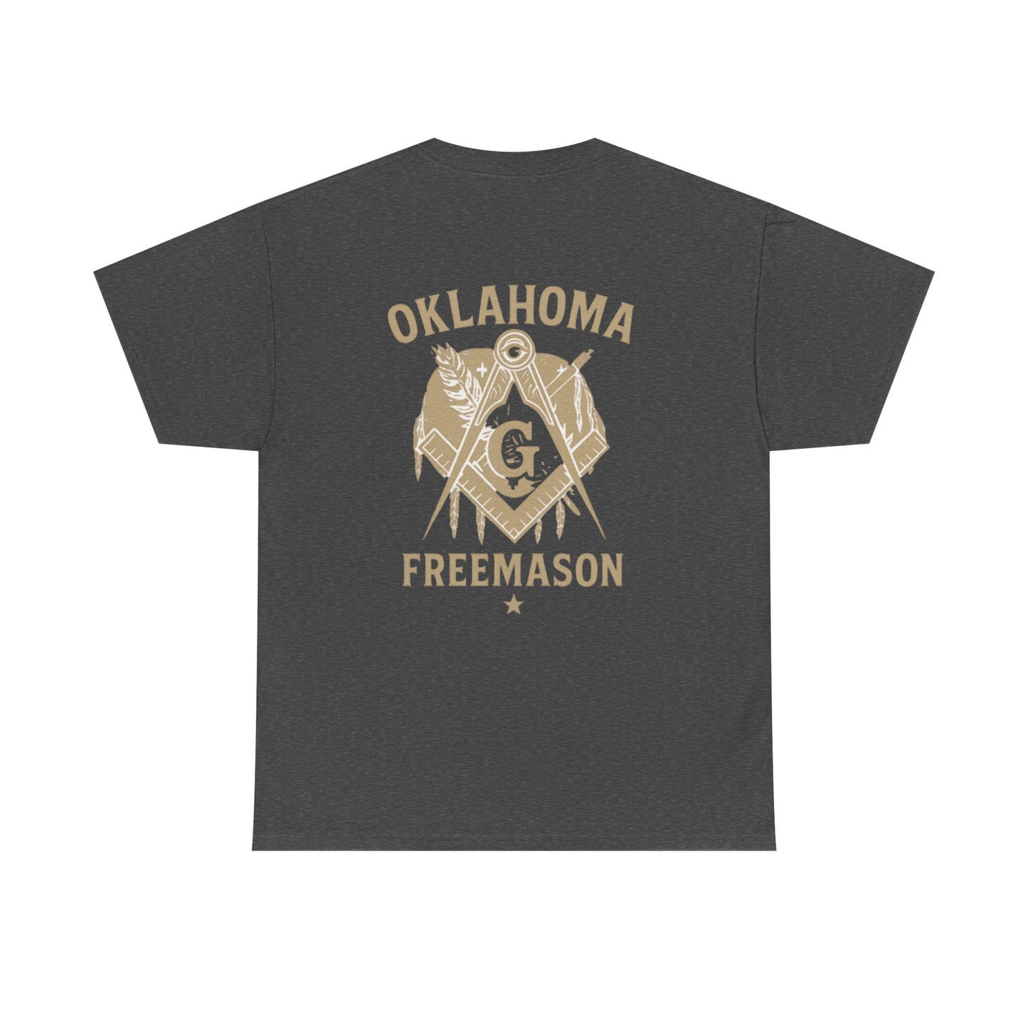 Oklahoma Freemason Unisex Heavy Cotton Tee - Unique Brotherhood Gift, Casual Wear, Lodge Events, Masonic Apparel, Comfortable Tee