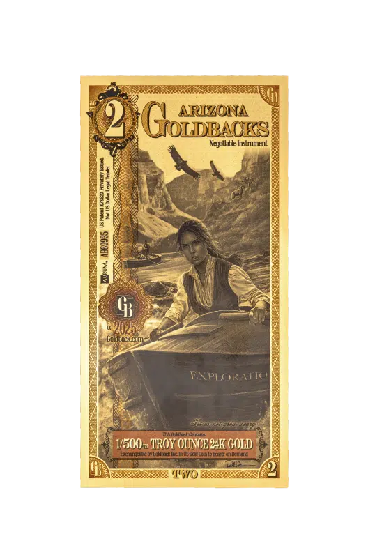 Arizona Alpha 2 Goldback 1/500th ozt 24K Gold