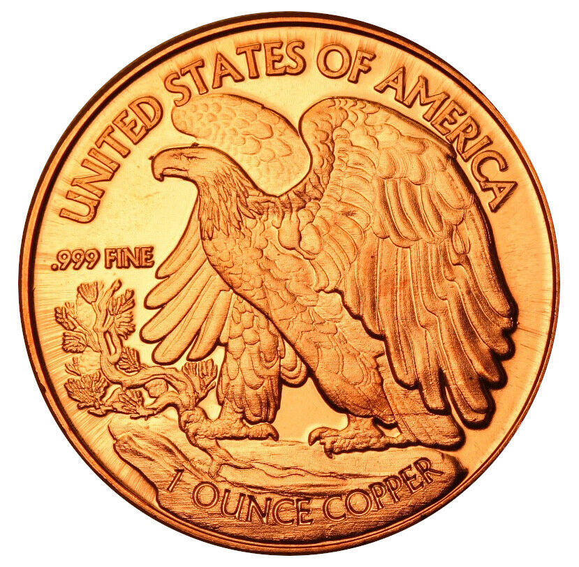 1 oz Copper Round - Walking Liberty