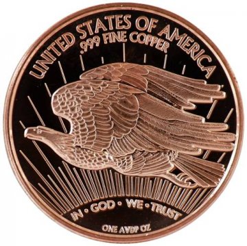 1 oz Copper Round - Saint Gaudens