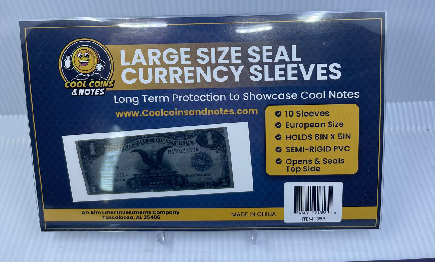 Banknote Currency Seal Sleeves Large European Size Currency Topload Holders Notes Cool Coins & Notes Cool Coins & Notes