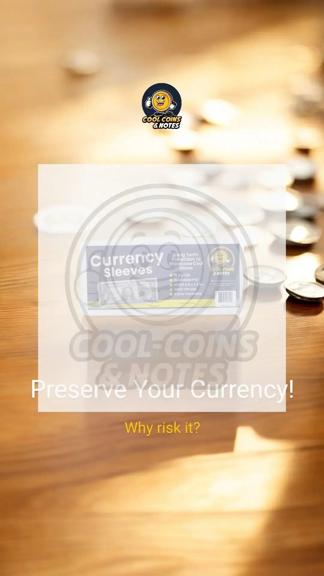 10 Banknote Currency Sleeves Rigid US Dollar Modern Size US Topload Holders Note Cool Coins & Notes Cool Coins & Notes