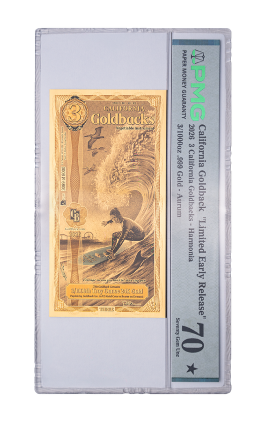 2026 California Limited Early Release 3 Goldback – PMG 70★