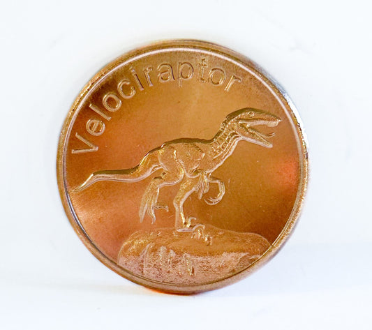 1 oz Copper Round - Velociraptor