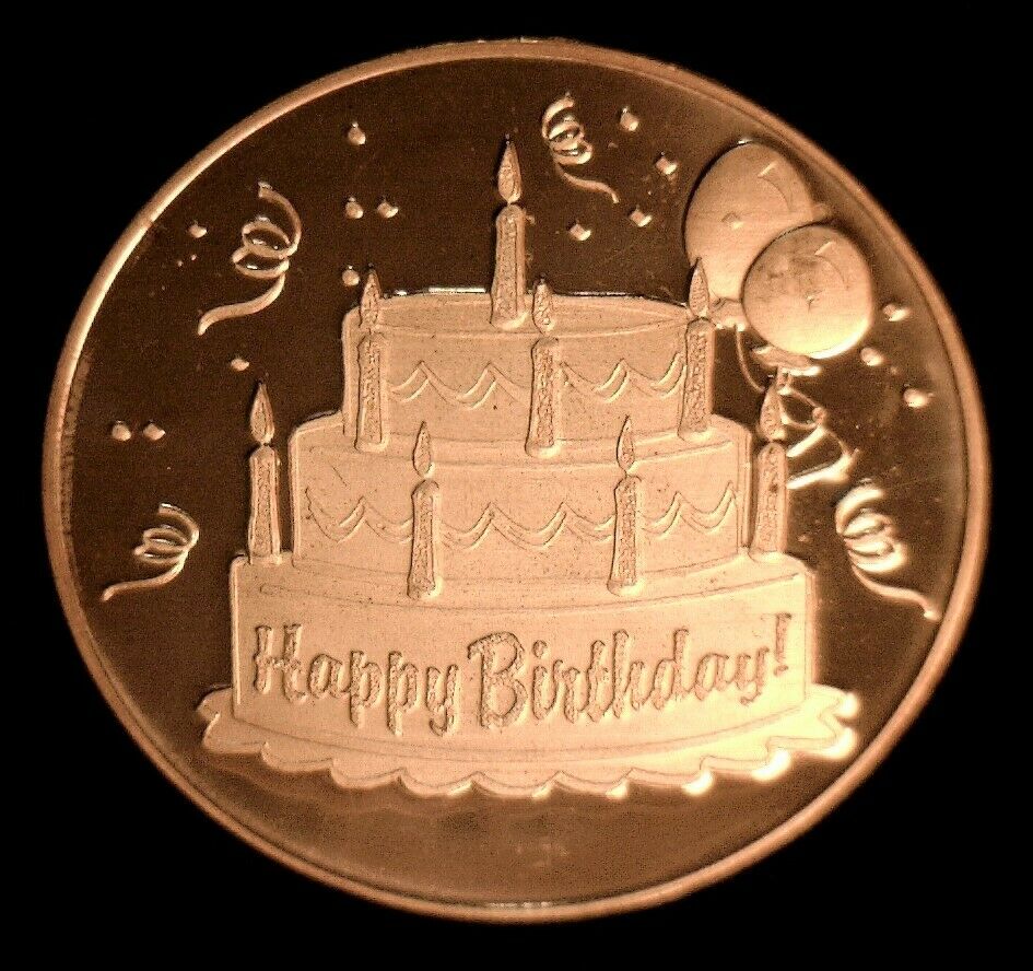1 oz Copper Round - Happy Birthday