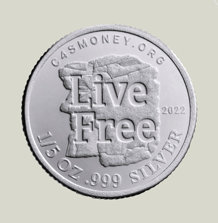 1/5th oz .999 C4SM silver round