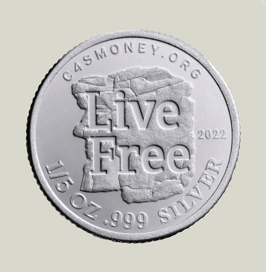 1/5th oz .999 C4SM silver round