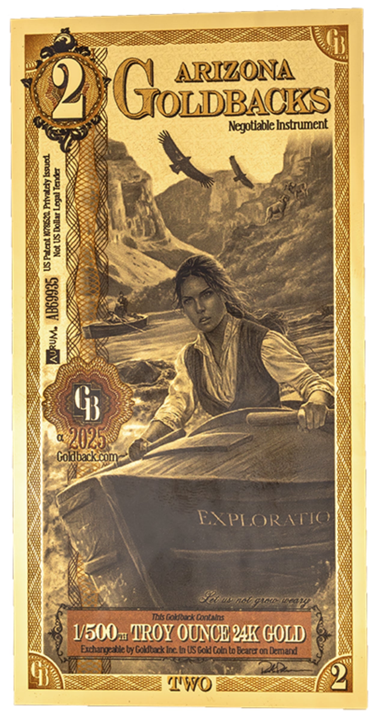 Arizona Alpha 2 Goldback 1/500th ozt per order ships after 11/18/25