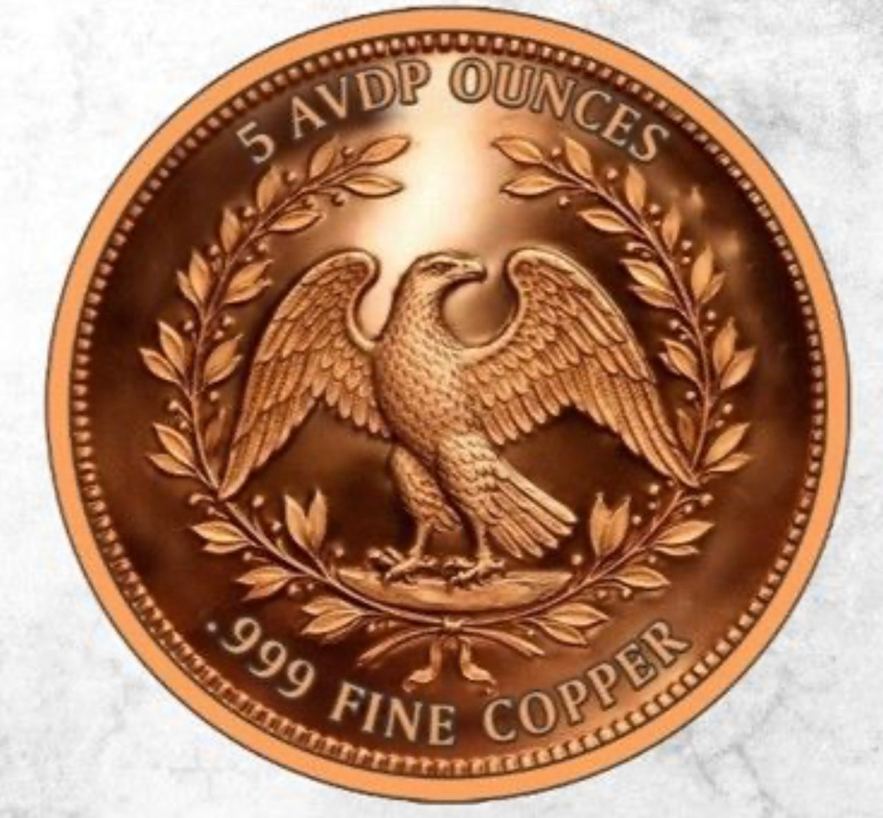 Flowing Hair Colorized 5 oz Copper Round in Capsule