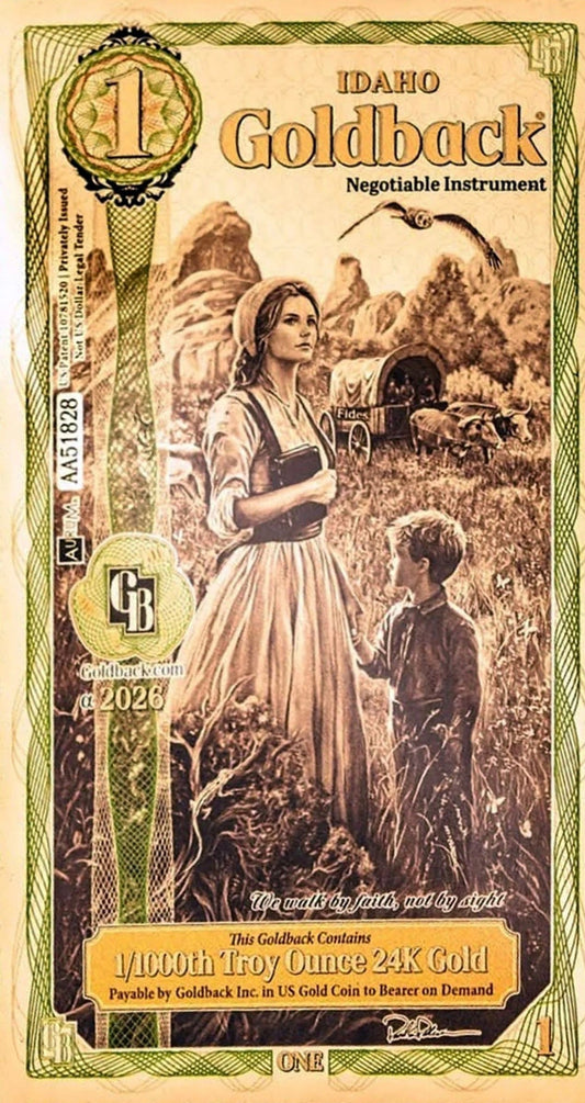 Idaho, 2026, 1 Goldback ZXA Goldback