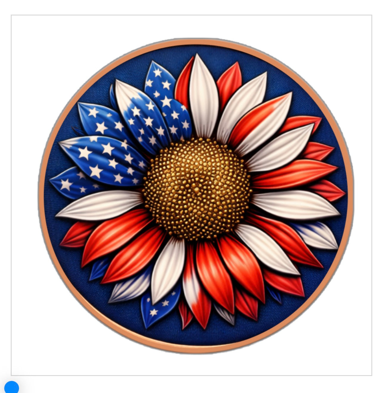 Preorder Freedom Flower Colorized 5 oz Copper Round