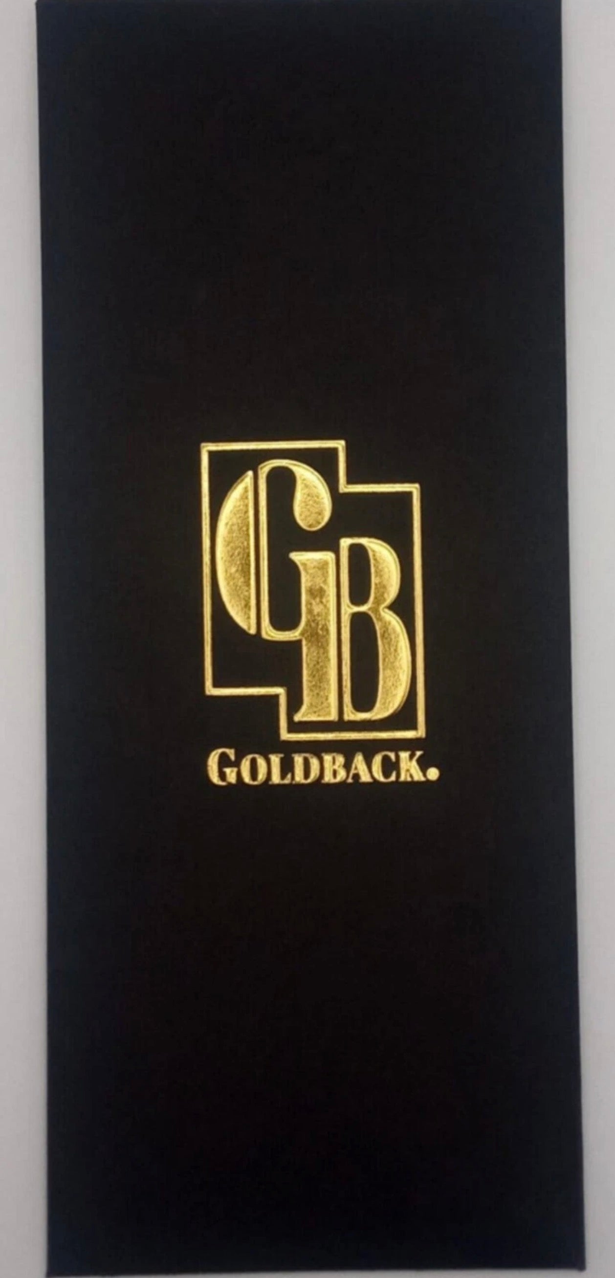 Goldback sleeve with note slide out Goldback