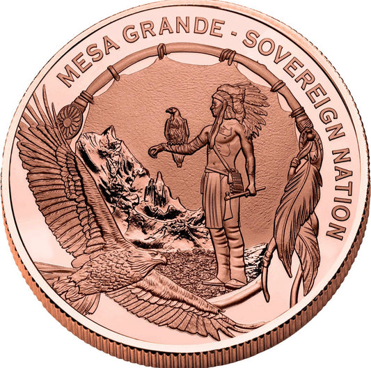 2025 Mesa Grande Sovereign Nation Iktómi Dreamcatcher 5 oz Copper Dollar