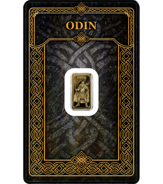 Germania Mint - Norse Gods Odin 1/100 oz Gold Bar in Card