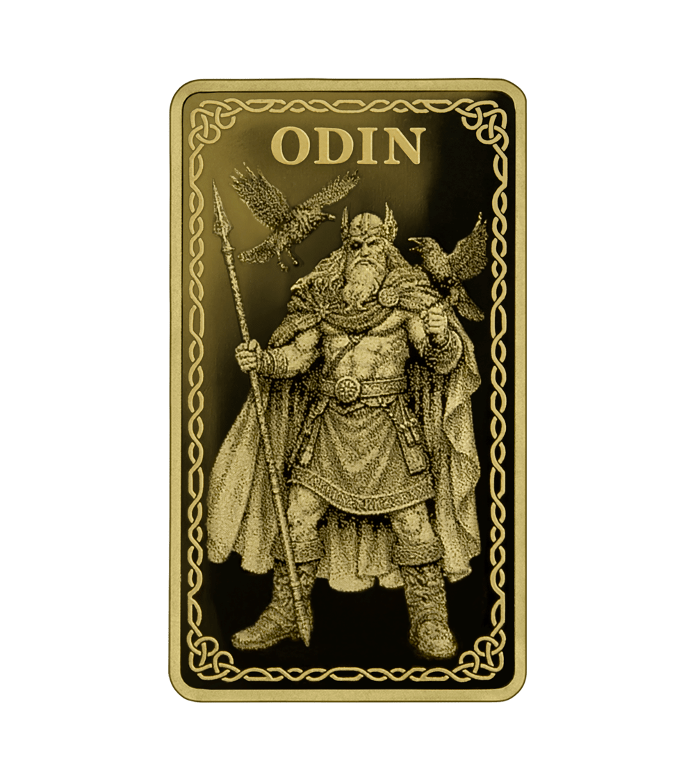 Germania Mint - Norse Gods Odin 1/100 oz Gold Bar in Card