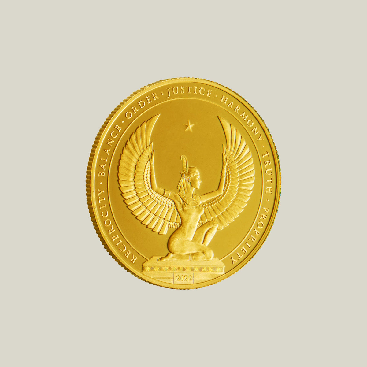 1 oz Kinesis Ma’at Gold Round – .9999 Fine Gold