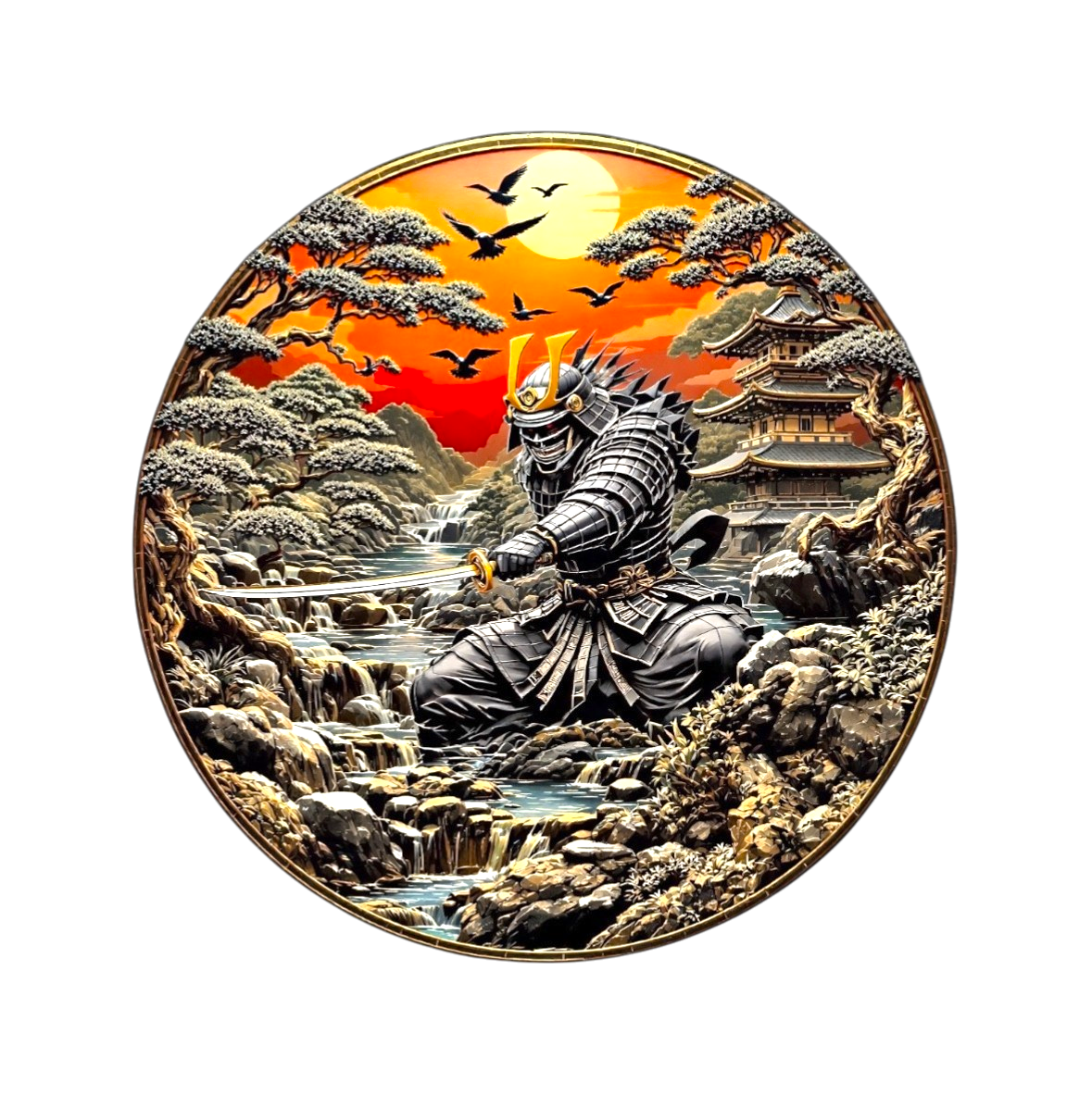 PREORDER Ancient Warriors Samurai 5 oz Copper Medal .999 FINE