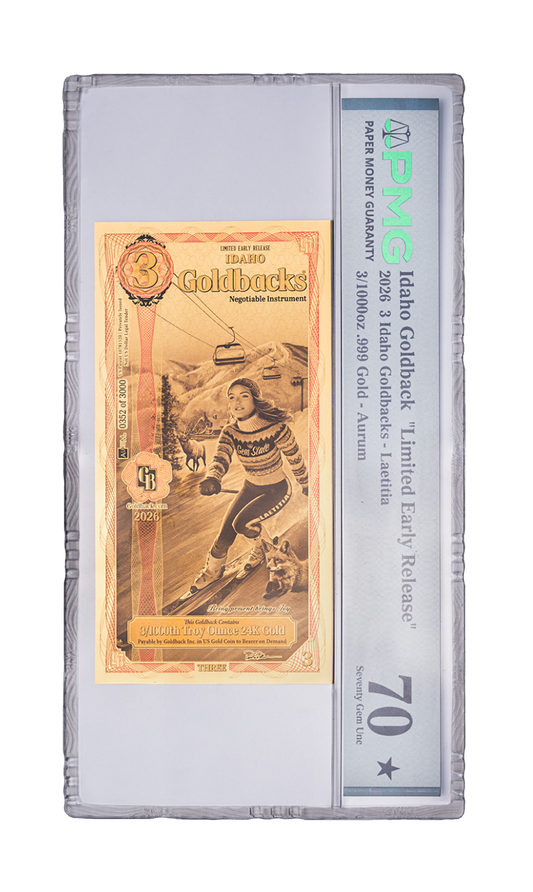 2026 Idaho Limited Early Release 3 Goldback – PMG 70★