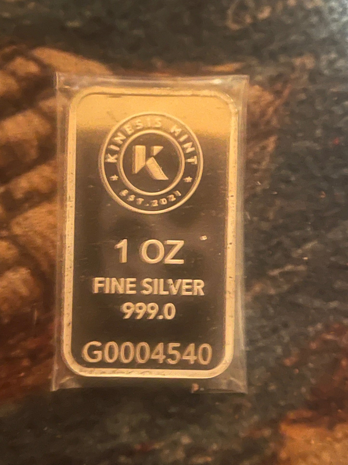 1 oz Kinesis Themis .999 Fine Silver Bar