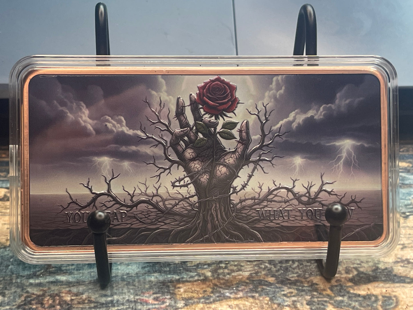 You Reap What You Sow Colorized 10 oz .999 Fine Copper Bar