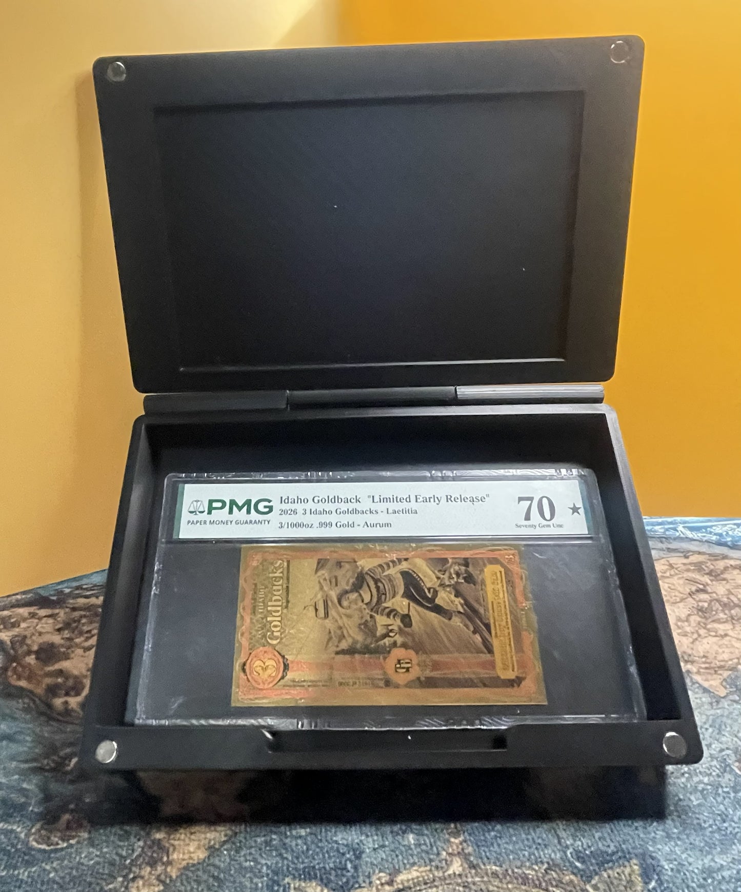 3D-Printed Goldback Storage Box – Graded LERs, Silverbacks & Sleeved Notes