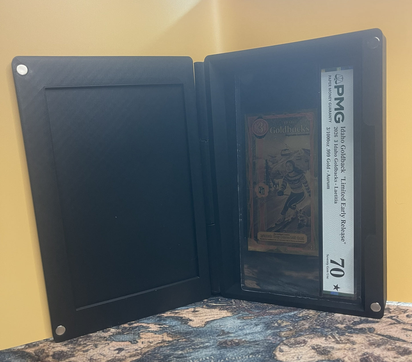 3D-Printed Goldback Storage Box – Graded LERs, Silverbacks & Sleeved Notes