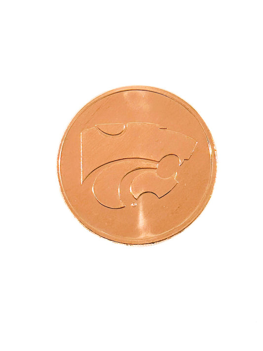 1 oz Copper Round - Kansas State University