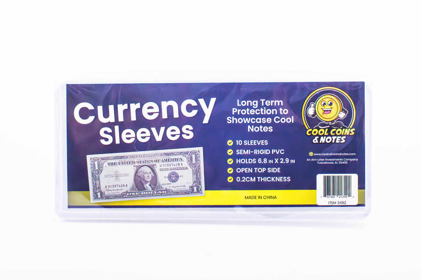 100 Banknote Currency Sleeves Rigid US Dollar Modern Size US Topload Holders Note Cool Coins & Notes Cool Coins & Notes