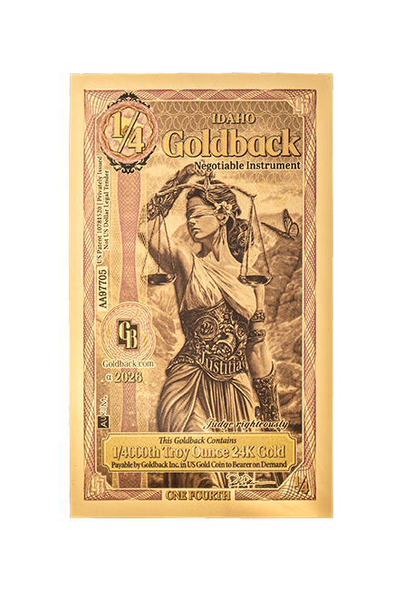 1/4 Idaho Goldback Alpha
