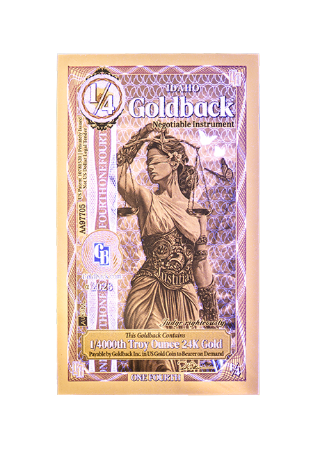 1/4 Idaho Goldback Alpha® | Official Goldback | K2BX
