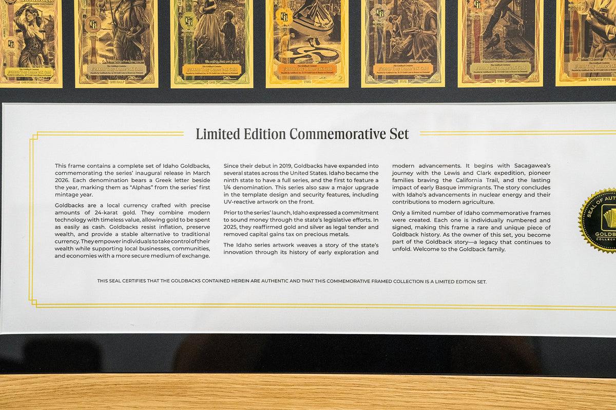 Idaho Commemorative Goldback Frame