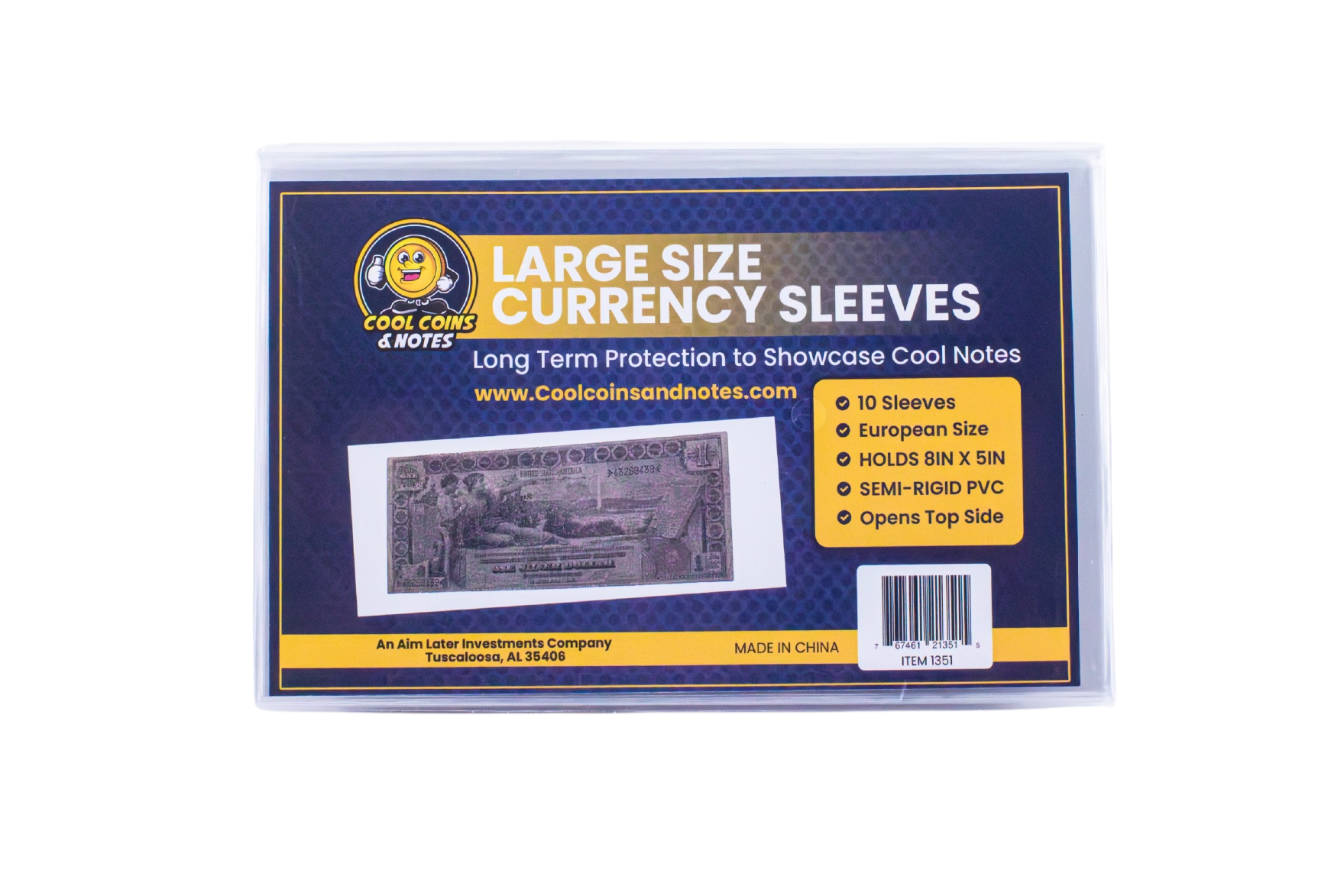 100 Banknote Currency Sleeves Rigid Large European Size Topload Holders Notes Cool Coins & Notes Cool Coins & Notes