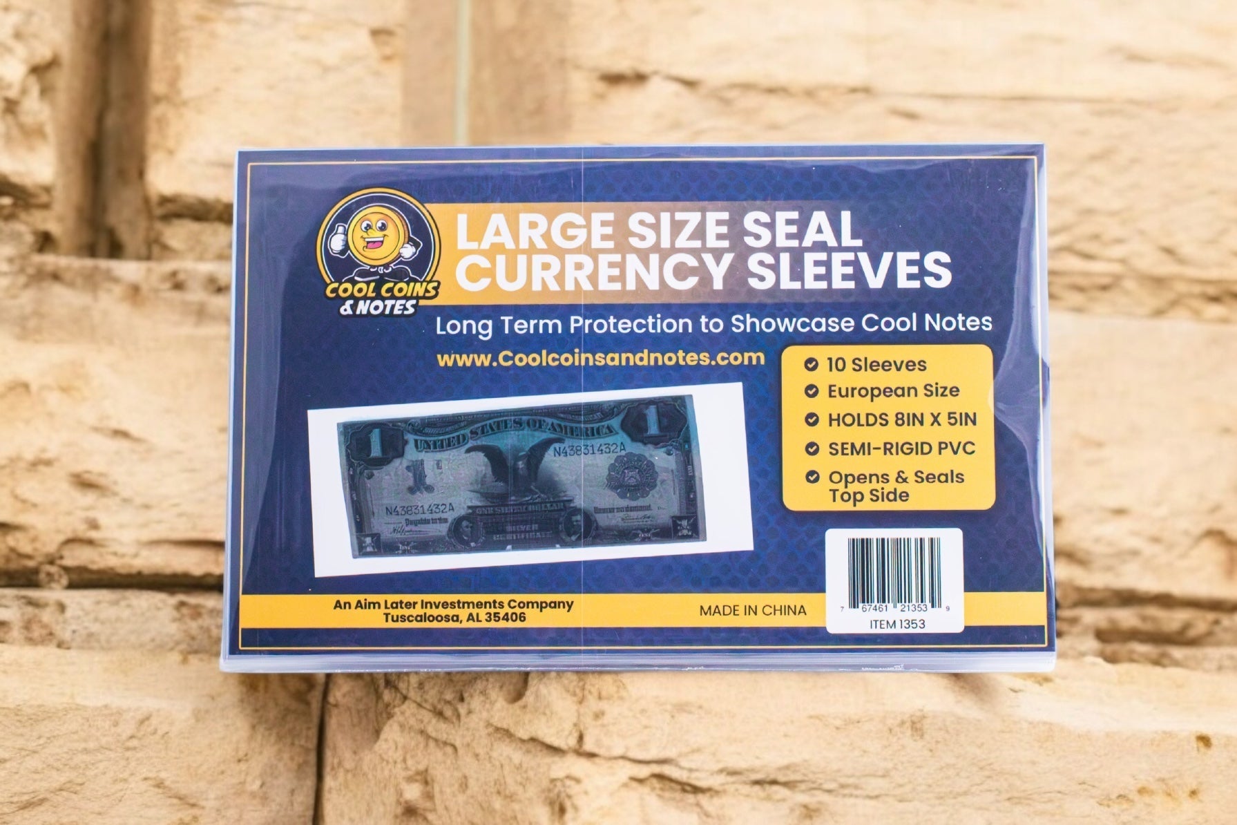 100 Banknote Currency Seal Sleeves Large European Size Currency Topload Holders Notes Cool Coins & Notes Cool Coins & Notes