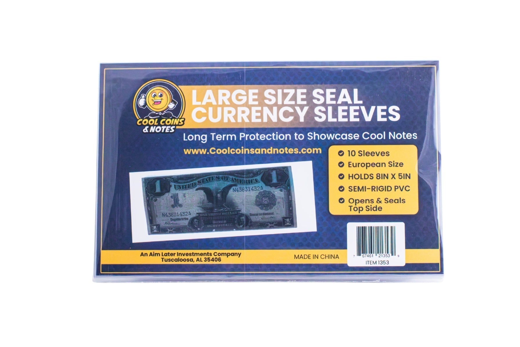 100 Banknote Currency Seal Sleeves Large European Size Currency Topload Holders Notes Cool Coins & Notes Cool Coins & Notes