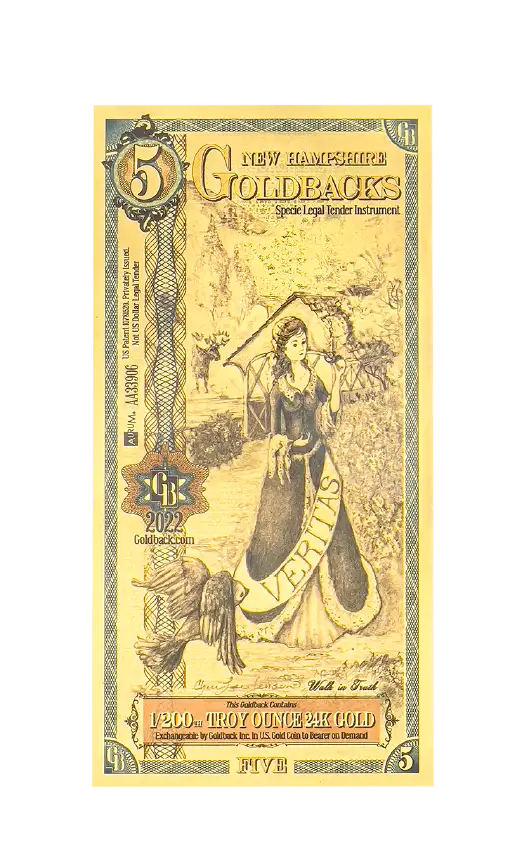 New Hampshire, 5 Goldback VBB Goldback