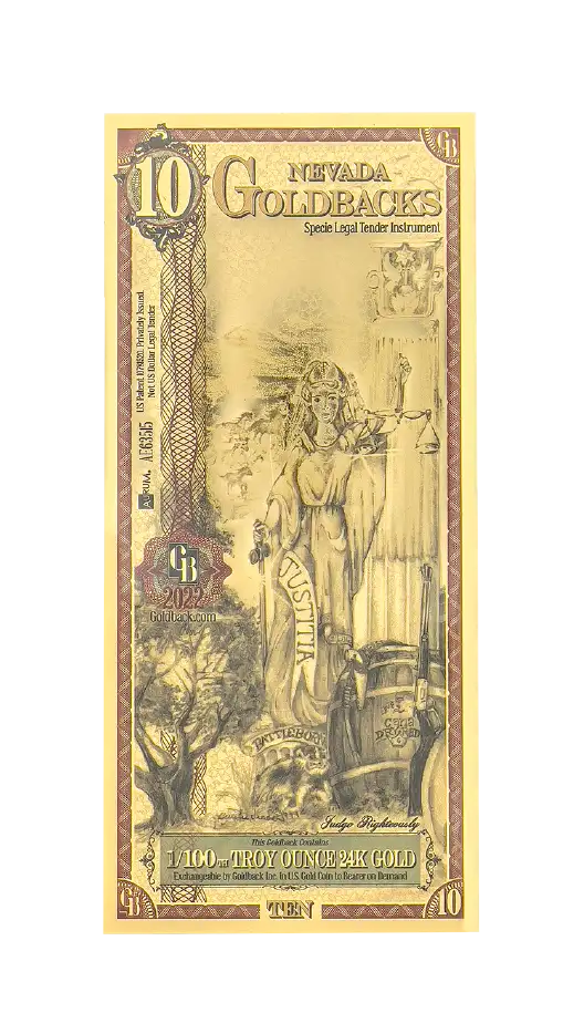Nevada, 10 Goldback MMR Goldback