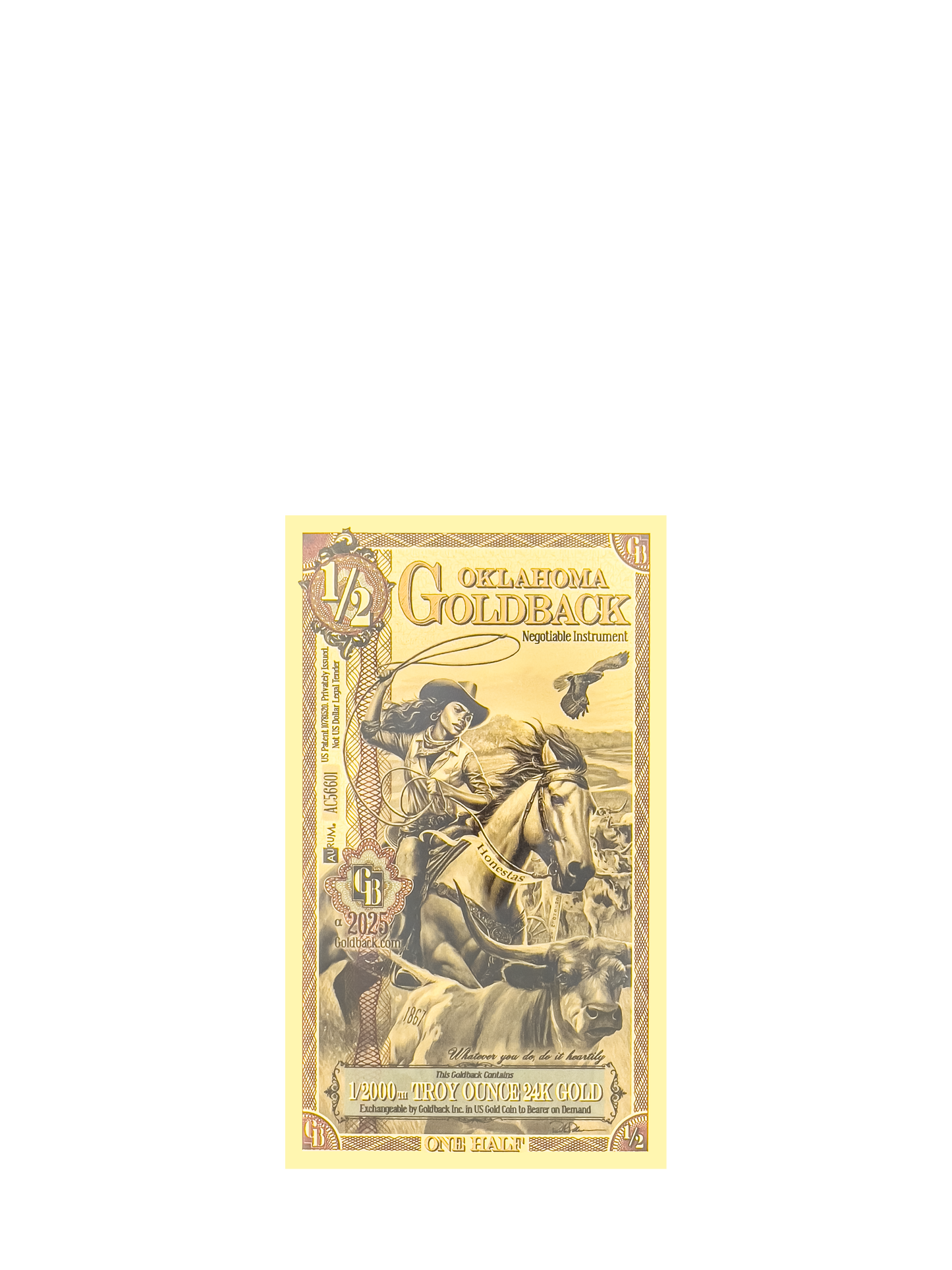 Oklahoma Alpha 1/2 Goldbacks