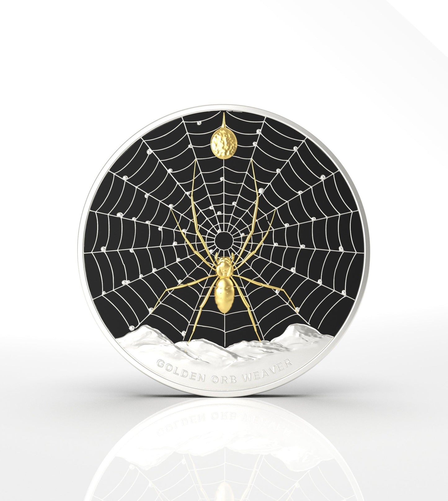 2026 Pitcairn Islands Golden Orb Weaver Spider 1 oz Silver Coin In Stock Items, Collectible Coins, Collectible Coins, Animal Theme