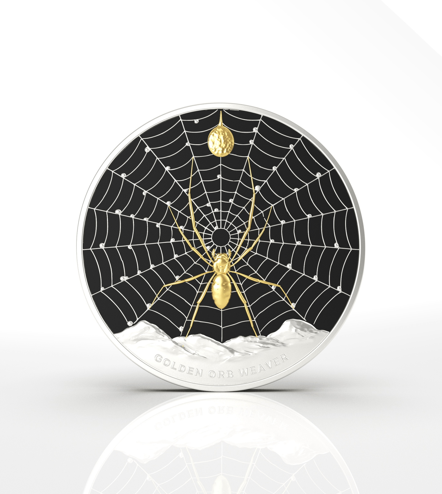 2026 Pitcairn Islands Golden Orb Weaver Spider 1 oz Silver Coin In Stock Items, Collectible Coins, Collectible Coins, Animal Theme