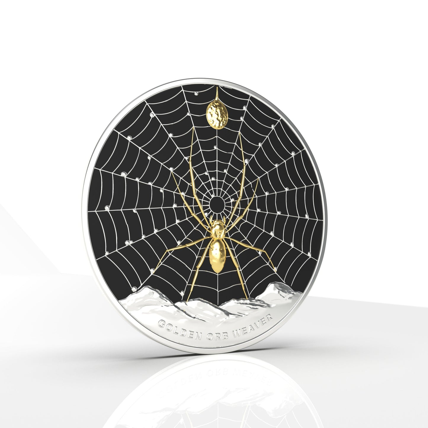 2026 Pitcairn Islands Golden Orb Weaver Spider 1 oz Silver Coin In Stock Items, Collectible Coins, Collectible Coins, Animal Theme