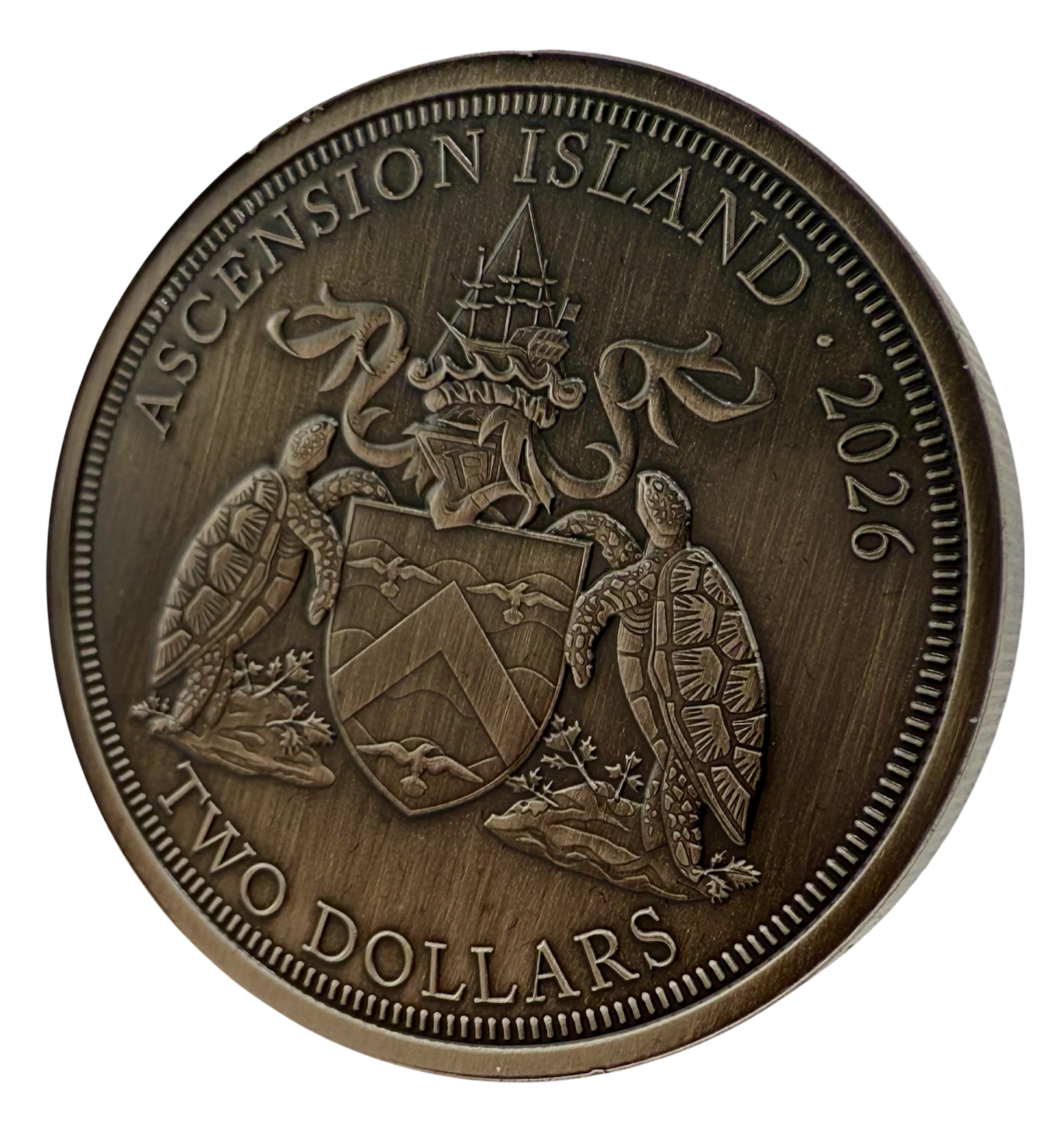 2026 Ascension Island Rogue Bison UHR Antiqued 2 oz Silver Coin