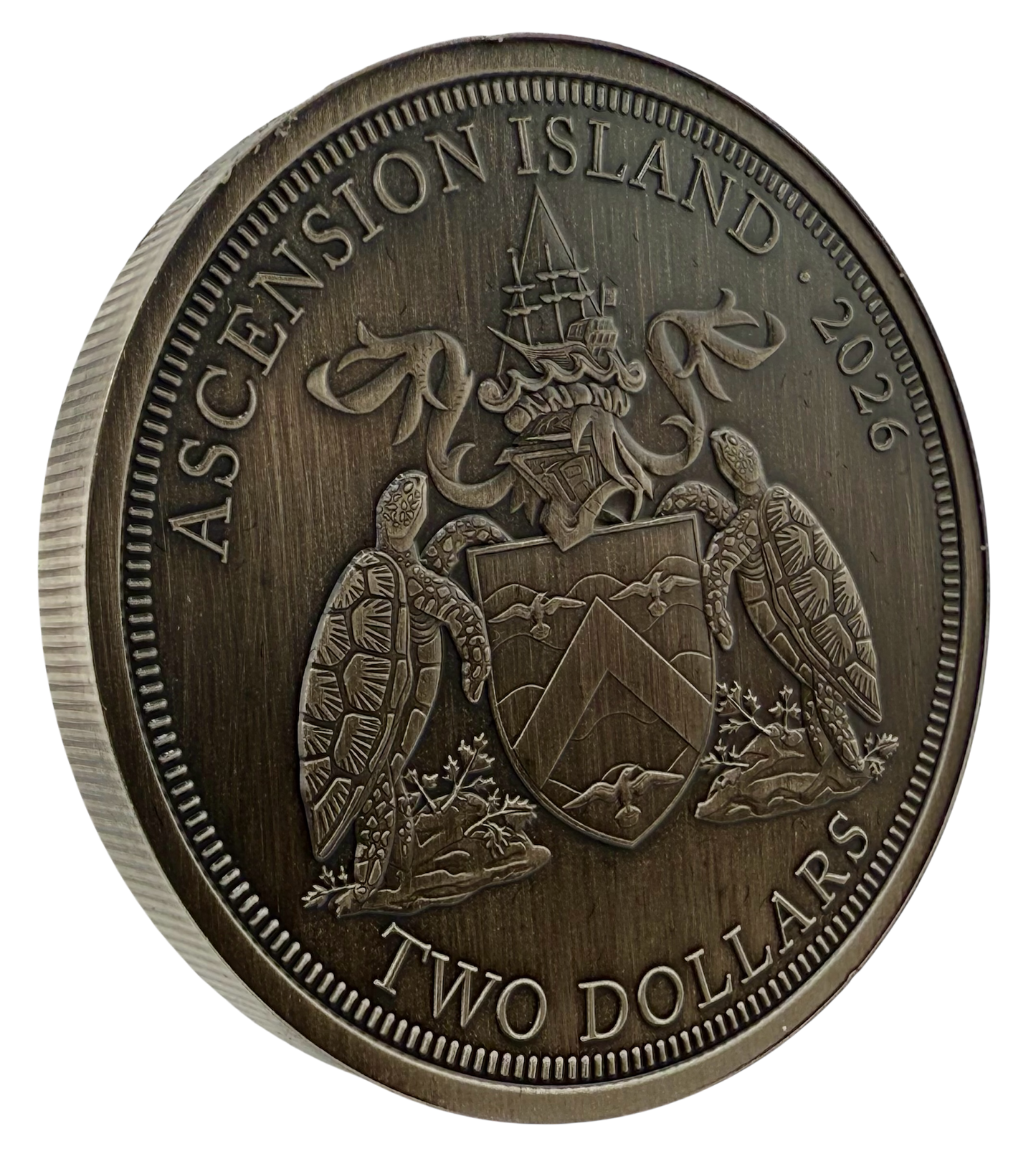 2026 Ascension Island Rogue Bison UHR Antiqued 2 oz Silver Coin