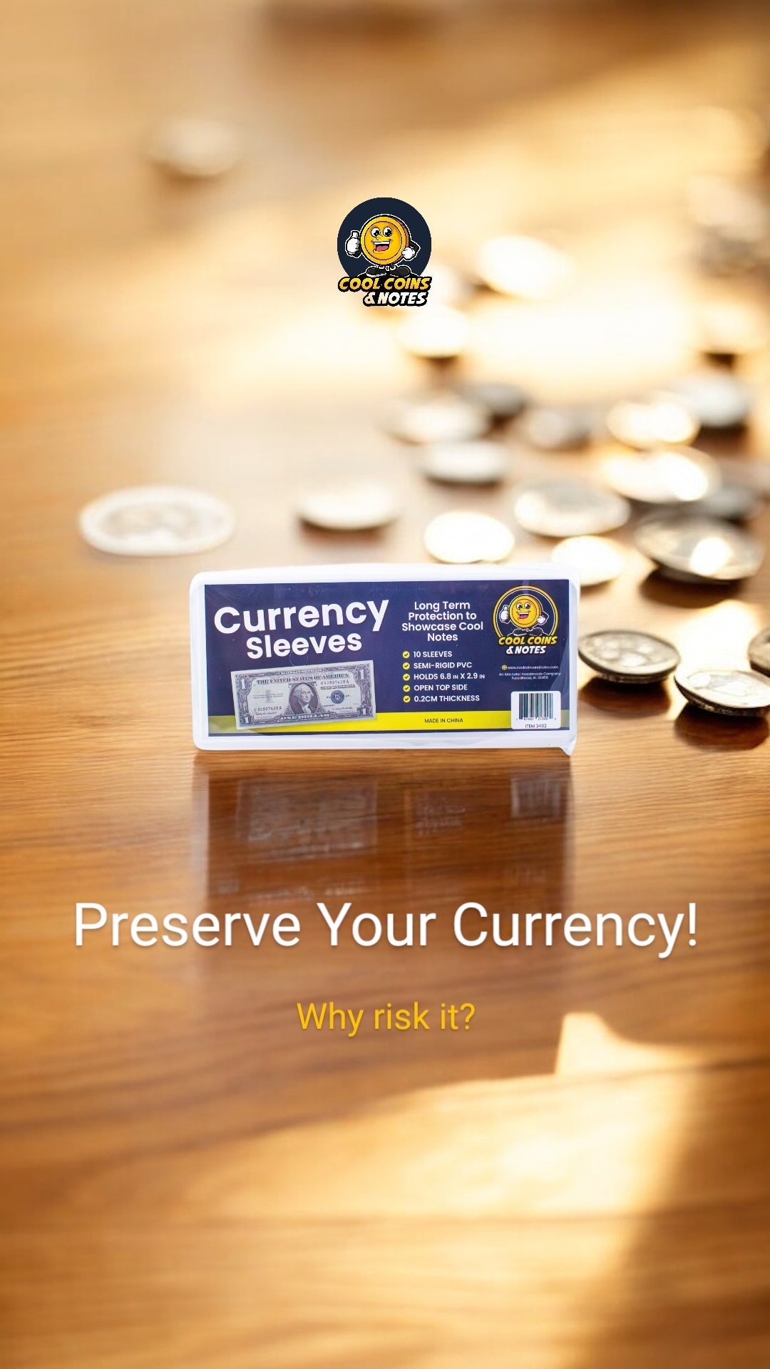 100 Banknote Currency Sleeves Rigid US Dollar Modern Size US Topload Holders Note Cool Coins & Notes Cool Coins & Notes