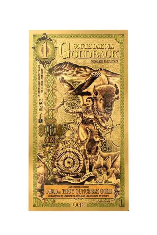 South Dakota, 1 Goldback New Hampshire, 1 Goldback zxa