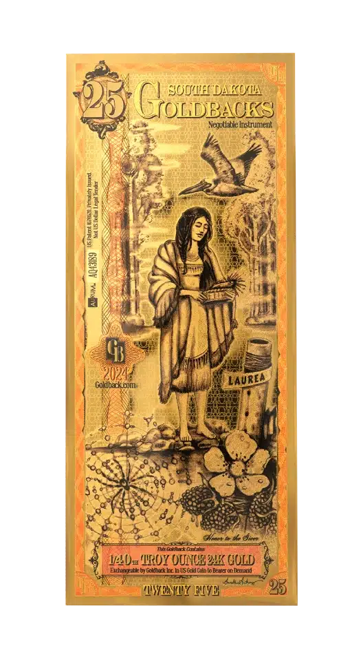 South Dakota, 25 Goldbacks XXV Goldback