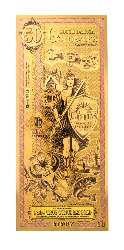 South Dakota, 50 Goldbacks LQD Goldback