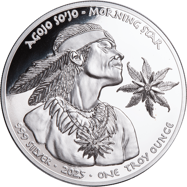 2025 Sioux Nation Morning Star Proof 1 oz Silver Coin In Stock Items, Collectible Coins, Collectible Coins, National Pride (Any Country)